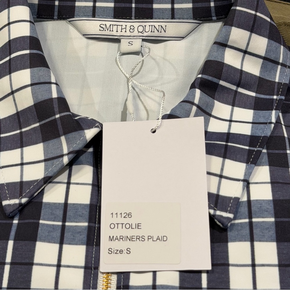 Smith & Quinn NWT Size Small Mariners Plaid Ottolie Mini Shift Dress Preppy - Picture 6 of 7